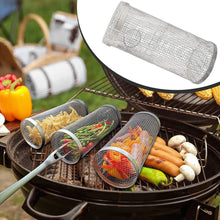 Ladda upp bild till gallerivisning, 💥RaepperHan, The Best BBQ Basket Set Ever Round Non-Stick Stainless Steel BBQ Grid, Camping Grill, Comes with Anti-Scald Gloves.
