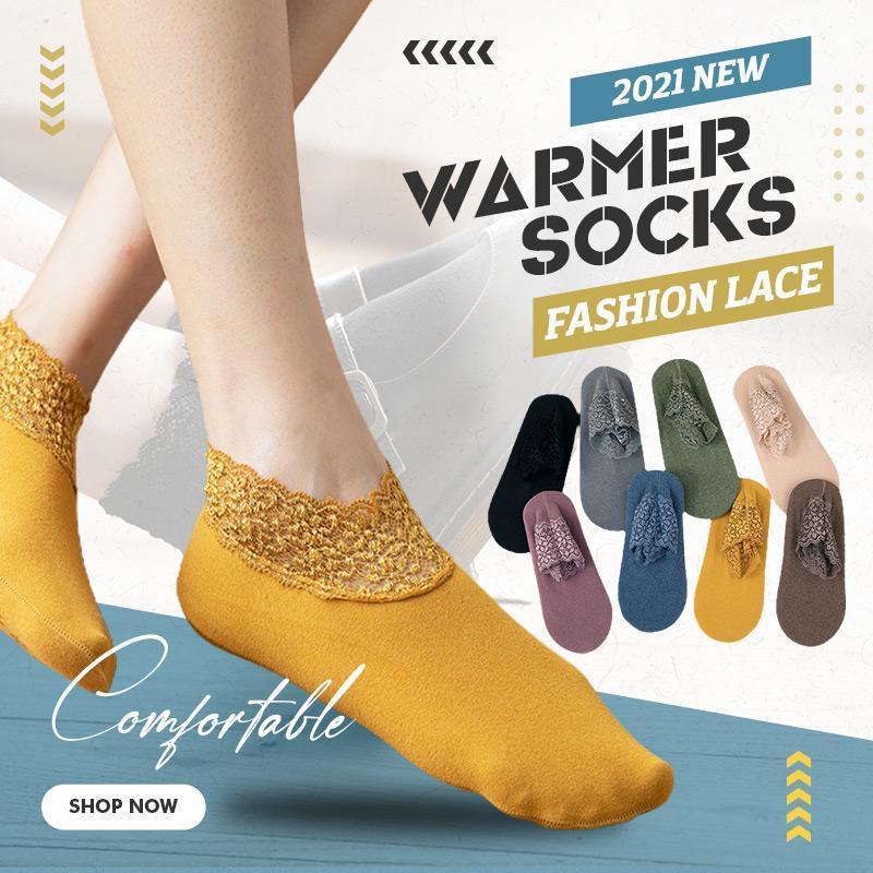 2021 New Fashion Lace Warmer Socks