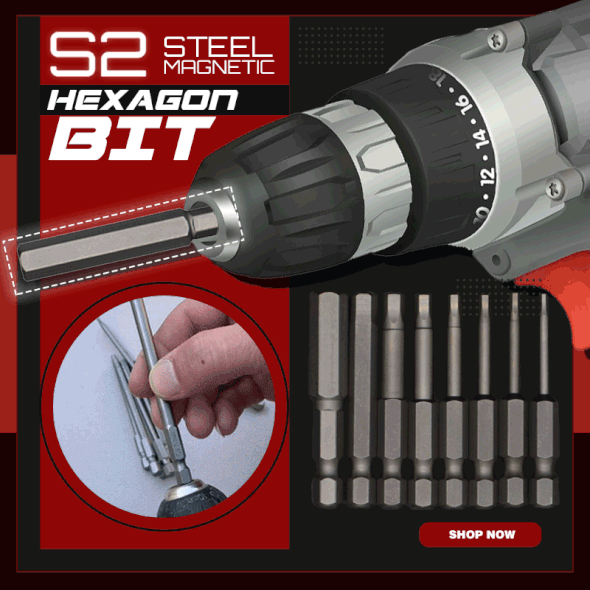 S2 Steel Magnetic Hexagon Bit Set （50% OFF）