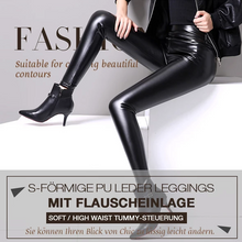 Charger l&#39;image dans la galerie, Winter Sale S-Shaped PU Leather Leggings Thin (S-5XL) / Padded (L-3XL)
