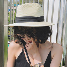 Ladda upp bild till gallerivisning, Women Hats - Summer Unisex Sun Hat - Casual Panama Straw Hat - Wide Brim Beach Foldable Hats
